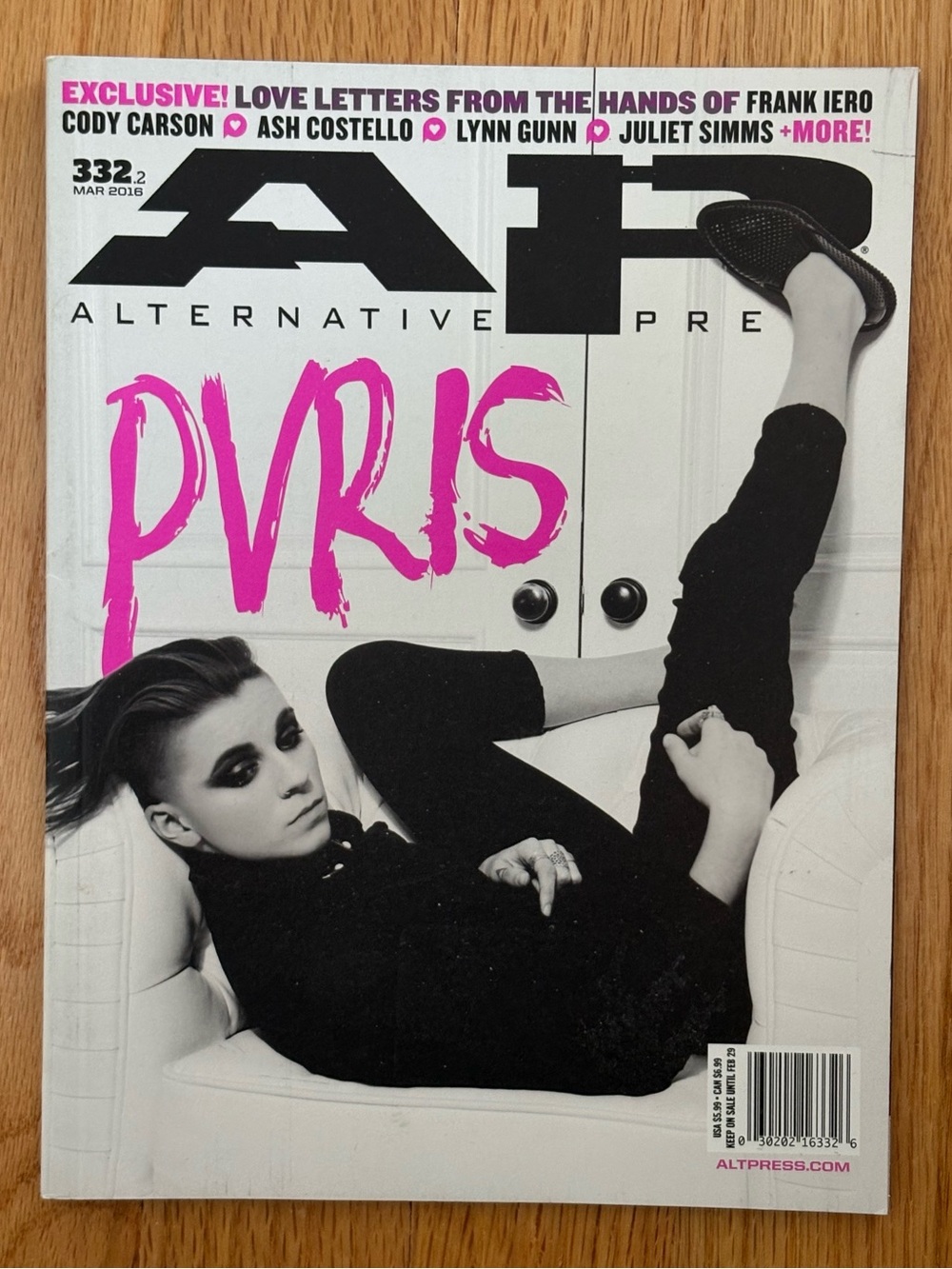 Alternative Press magazine issue 332.2 Mar 2016 Pvris band cover